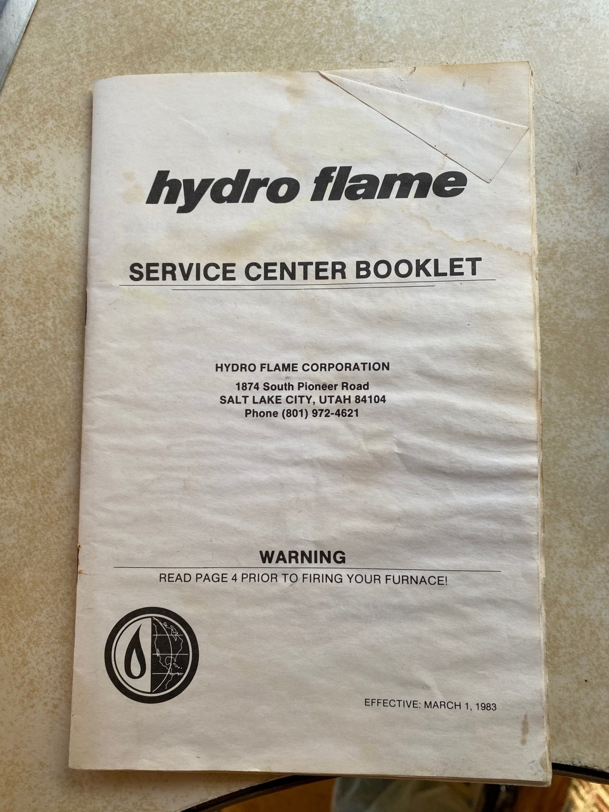owner's manual cover for furnace