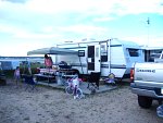 Camping at Smiths Point Campground. Suffolk County NY.  Great South Bay north of us.. Pictured and South is the Atlantic Ocean! My favorite place to...