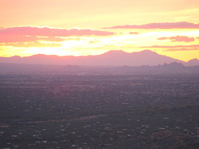 Sunset over Tucson