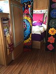 Looking towards my bed/bath.  Sunline had carpeting beside my bed, and they sure did a sloppy job installing it.  I removed it and repaired the...