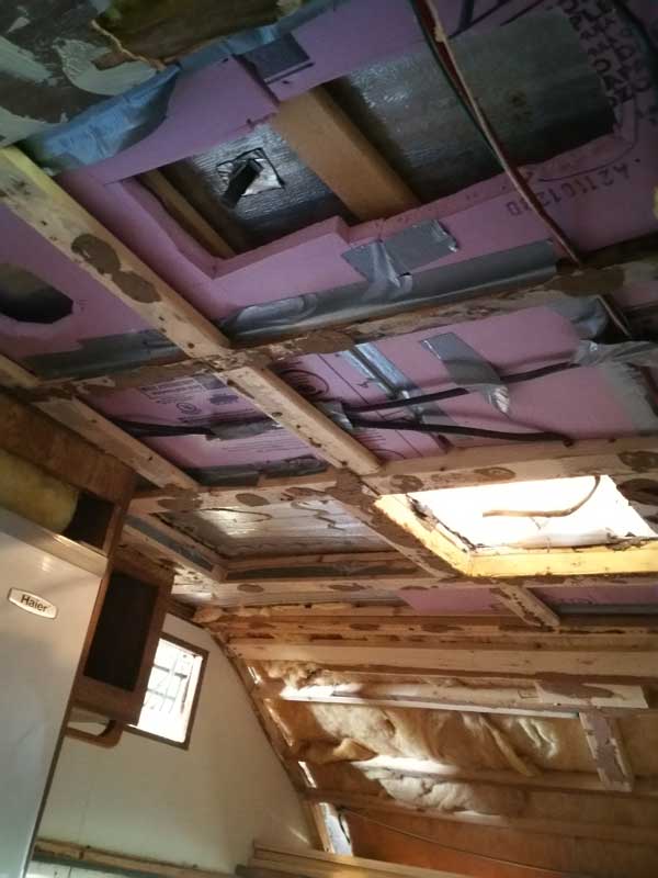 Ceiling inside--- what were they thinking!!!????!!!!  complete redo and wiring needed.