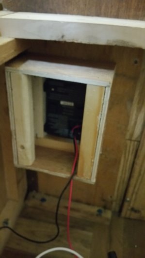 Wiring coming into back of box